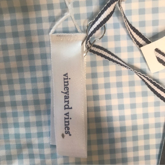 NWT Vineyard Vines Pastel Blue Multi Patchwork Gingham Reverse Bikini Bottoms XL - Picture 12 of 13